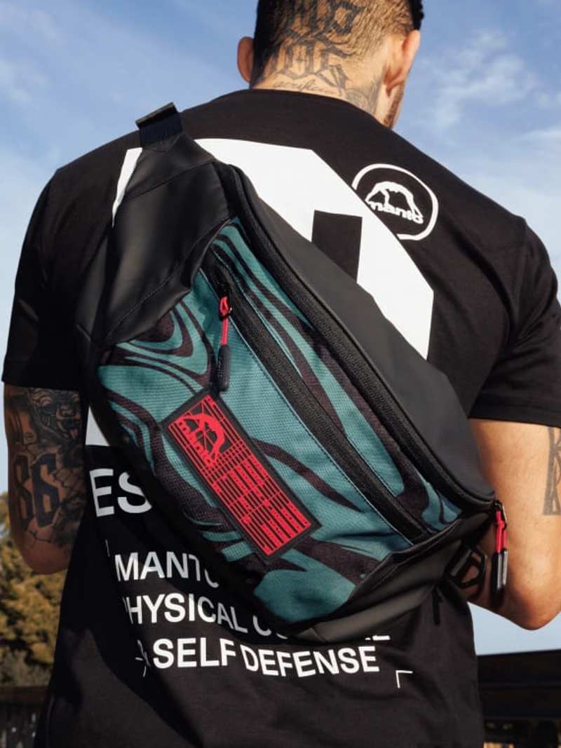 MANTO waist bag GRID XXL green camo